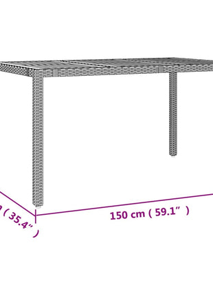 Tuinset Poly Rattan En Massief Acaciahout Zwart