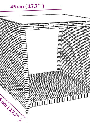 2-Delige Loungeset Poly Rattan En Zwart
