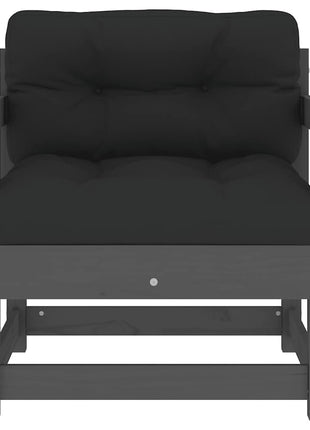 Tuinstoelen 2 St Met Kussens Massief Grenenhout Grijs