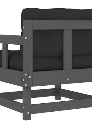 Tuinstoelen 2 St Met Kussens Massief Grenenhout Grijs
