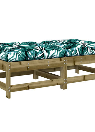 Tuinvoetenbanken Met Kussens 2 St Geïmpregneerd Grenenhout