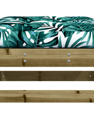 Tuinvoetenbanken Met Kussens 2 St Geïmpregneerd Grenenhout