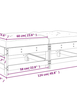 Tuinvoetenbanken Met Kussens 2 St Geïmpregneerd Grenenhout