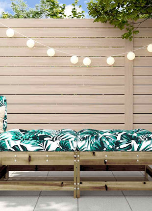 Tuinvoetenbanken Met Kussens 2 St Geïmpregneerd Grenenhout