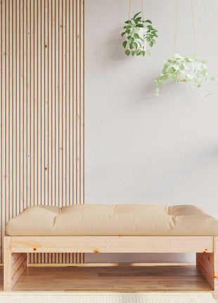 Tuinvoetenbank 120X80 Cm Massief Grenenhout Zwart