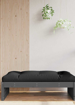 Tuinvoetenbank 120X80 Cm Massief Grenenhout Zwart