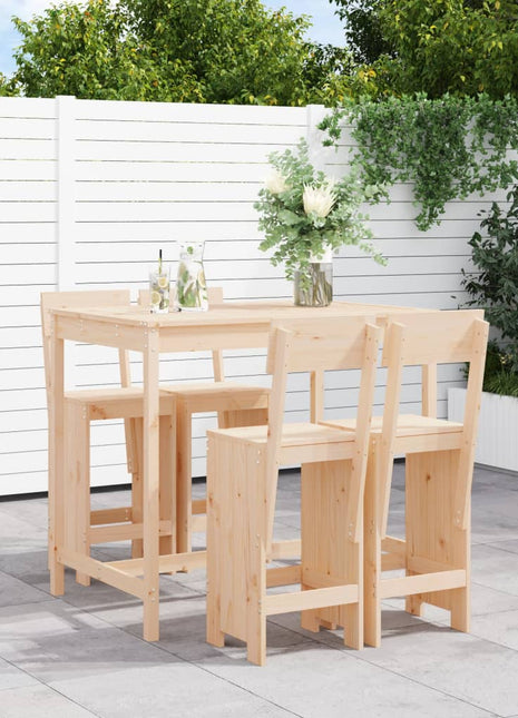 Tuinbarset Massief Grenenhout Honingbruin