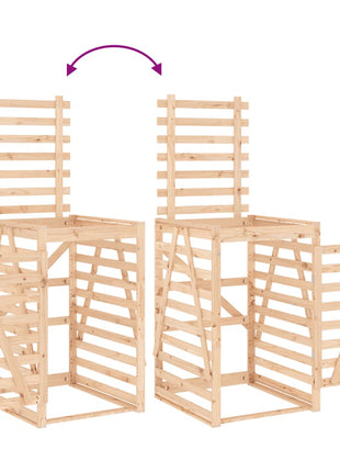 Containerberging 84X90X128,5 Cm Massief Grenenhout Natuurlijk Grenenhout