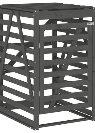 Containerberging 84X90X128,5 Cm Massief Grenenhout Grijs Grijs Grenenhout