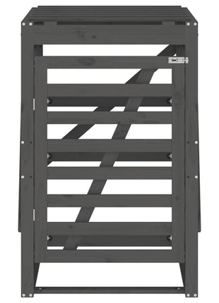 Containerberging 84X90X128,5 Cm Massief Grenenhout Grijs Grijs Grenenhout