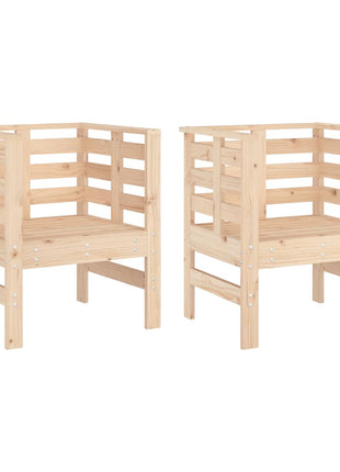 Tuinstoelen 2 st 61,5x53x71 cm massief grenenhout