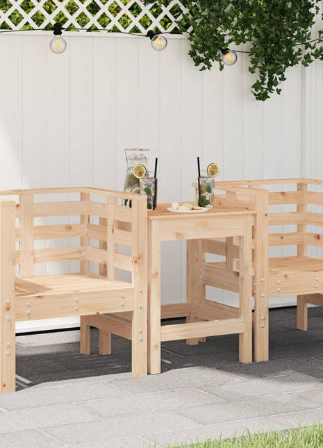 Tuinstoelen 2 st 61,5x53x71 cm massief grenenhout