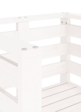 Tuinstoelen 2 st 61,5x53x71 cm massief grenenhout wit