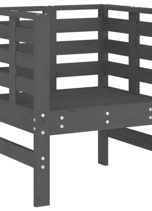 Tuinstoelen 2 st 61,5x53x71 cm massief grenenhout grijs
