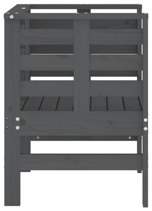 Tuinstoelen 2 st 61,5x53x71 cm massief grenenhout grijs