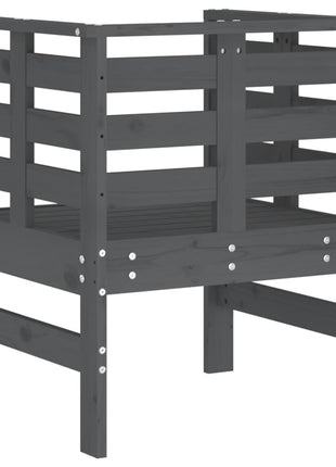 Tuinstoelen 2 st 61,5x53x71 cm massief grenenhout grijs