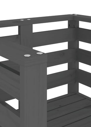 Tuinstoelen 2 st 61,5x53x71 cm massief grenenhout grijs