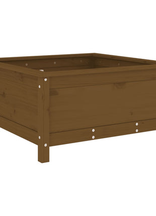 Plantenbak 82,5X82,5X39 Cm Massief Grenenhout Honingbruin