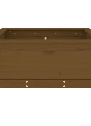 Plantenbak 82,5X82,5X39 Cm Massief Grenenhout Honingbruin
