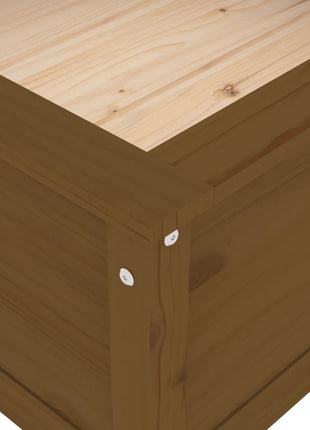 Plantenbak 82,5X82,5X39 Cm Massief Grenenhout Honingbruin