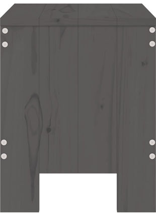 Tuinkrukken 2 st 40x36x45 cm massief grenenhout grijs