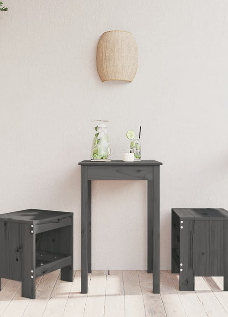 Tuinkrukken 2 st 40x36x45 cm massief grenenhout grijs