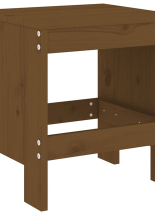 Barkrukken 2 st 40x36x45 cm massief grenenhout honingbruin