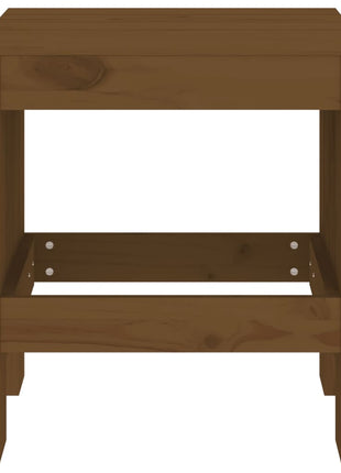 Barkrukken 2 st 40x36x45 cm massief grenenhout honingbruin