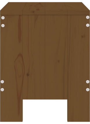 Barkrukken 2 st 40x36x45 cm massief grenenhout honingbruin