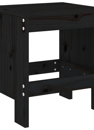 Barkrukken 2 st 40x36x45 cm massief grenenhout zwart