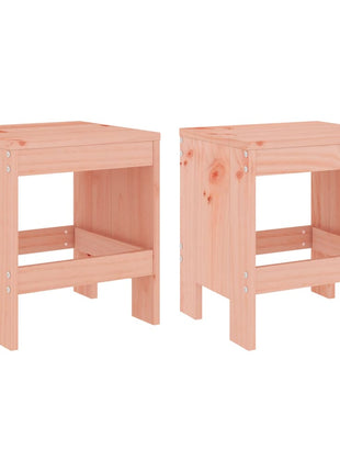 Barkrukken 2 st 40x36x45 cm massief douglashout