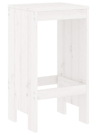 Barkrukken 2 st 40x36x75 cm massief grenenhout wit