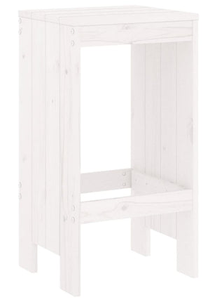 Barkrukken 2 st 40x36x75 cm massief grenenhout wit