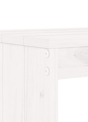 Barkrukken 2 st 40x36x75 cm massief grenenhout wit