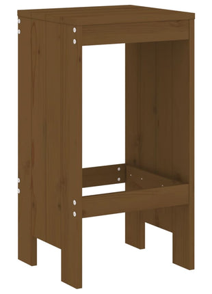 Barkrukken 2 st 40x36x75 cm massief grenenhout honingbruin