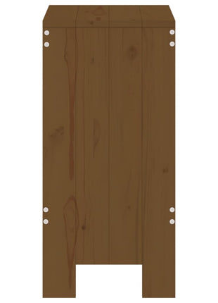Barkrukken 2 st 40x36x75 cm massief grenenhout honingbruin