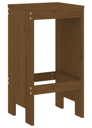 Barkrukken 2 st 40x36x75 cm massief grenenhout honingbruin