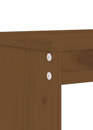 Barkrukken 2 st 40x36x75 cm massief grenenhout honingbruin
