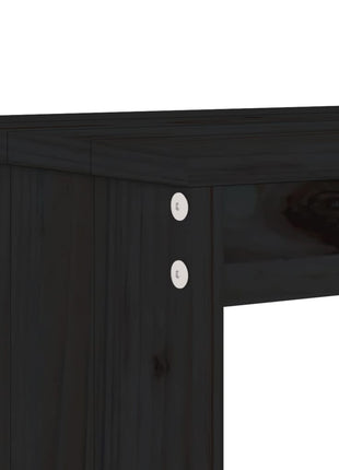 Barkrukken 2 st 40x36x75 cm massief grenenhout zwart