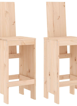 Barkrukken 2 st 40x42x120 cm massief grenenhout