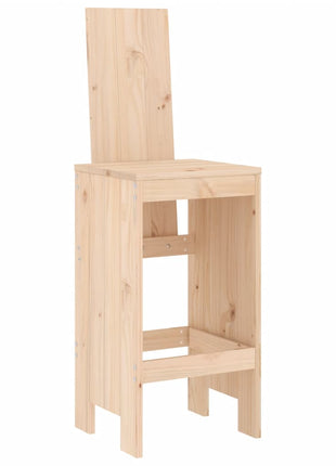 Barkrukken 2 st 40x42x120 cm massief grenenhout