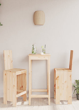 Barkrukken 2 st 40x42x120 cm massief grenenhout