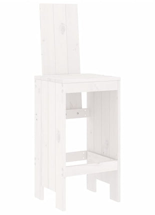Barkrukken 2 st 40x42x120 cm massief grenenhout wit