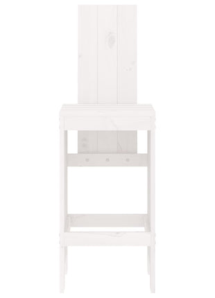 Barkrukken 2 st 40x42x120 cm massief grenenhout wit