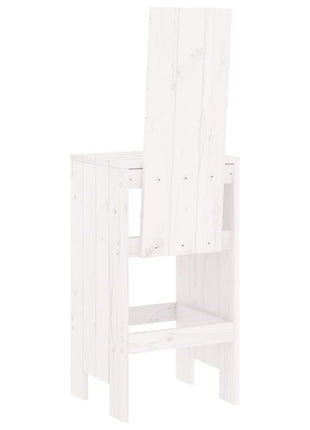 Barkrukken 2 st 40x42x120 cm massief grenenhout wit