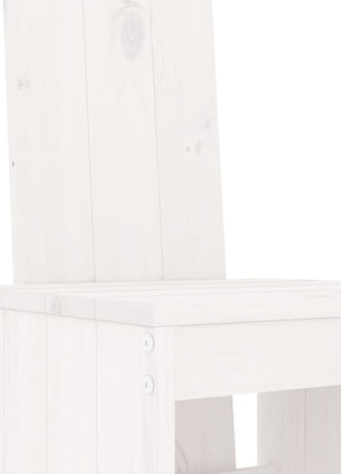 Barkrukken 2 st 40x42x120 cm massief grenenhout wit