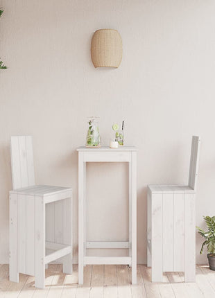 Barkrukken 2 st 40x42x120 cm massief grenenhout wit