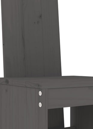 Barkrukken 2 st 40x42x120 cm massief grenenhout grijs