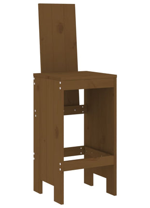 Barkrukken 2 st 40x42x120 cm massief grenenhout honingbruin