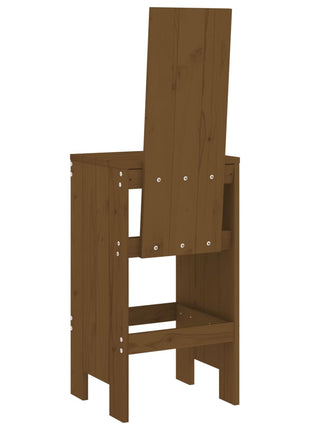 Barkrukken 2 st 40x42x120 cm massief grenenhout honingbruin